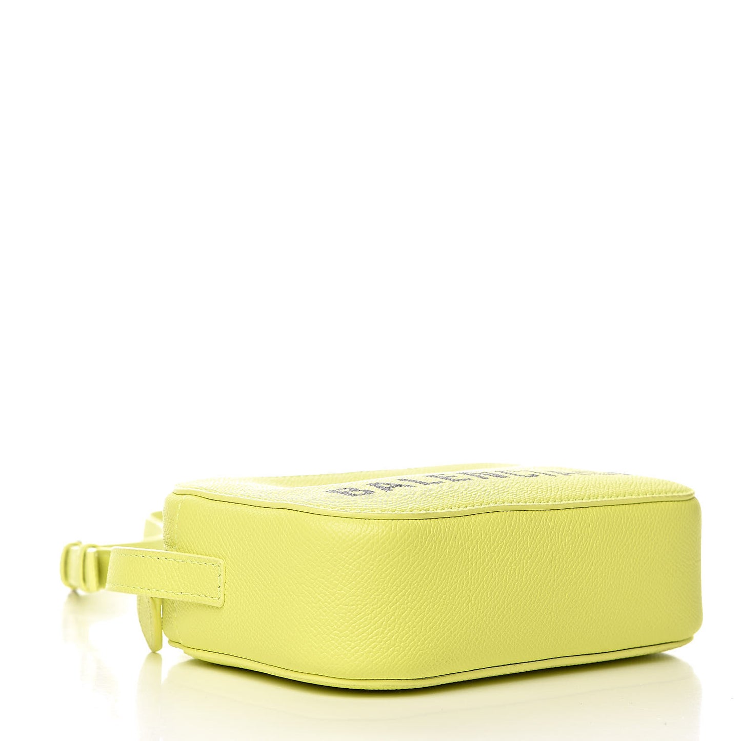 Signature Grained Calfskin Logo XS Ville Camera Bag Acid Green Black