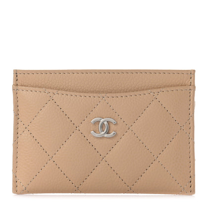 Chanel Caviar Quilted Card Holder Dark Beige 1 of 8