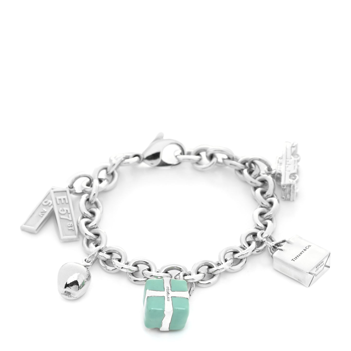 Sterling Silver New York Manhattan Charm Bracelet