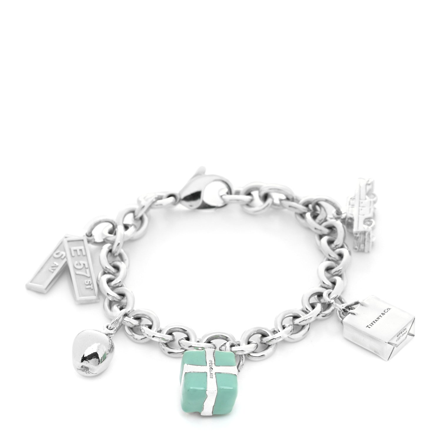 Tiffany Sterling Silver New York Manhattan Charm Bracelet 1 of 8