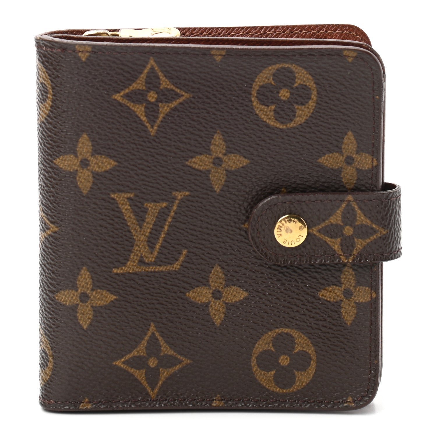 Louis Vuitton Monogram Compact Zippe Zipped Wallet 1 of 8