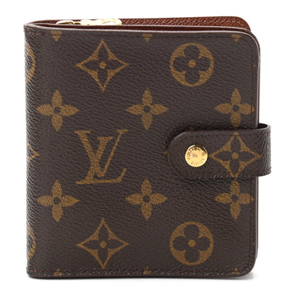 Louis Vuitton Monogram Compact Zippe Zipped Wallet 1 of 8