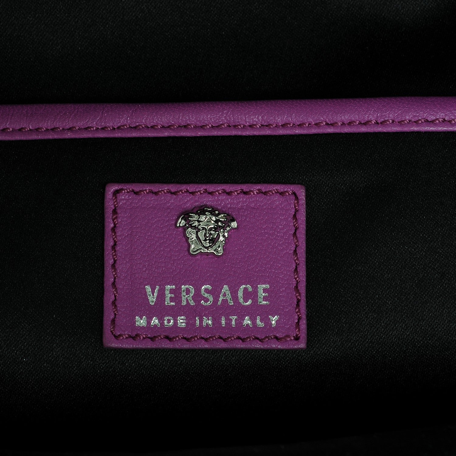 Versace Calfskin Palazzo Crystal Medusa Backpack Pink 6 of 7