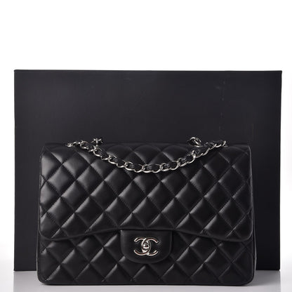 Chanel Lambskin Quilted Jumbo Single Flap Black 9 of 9