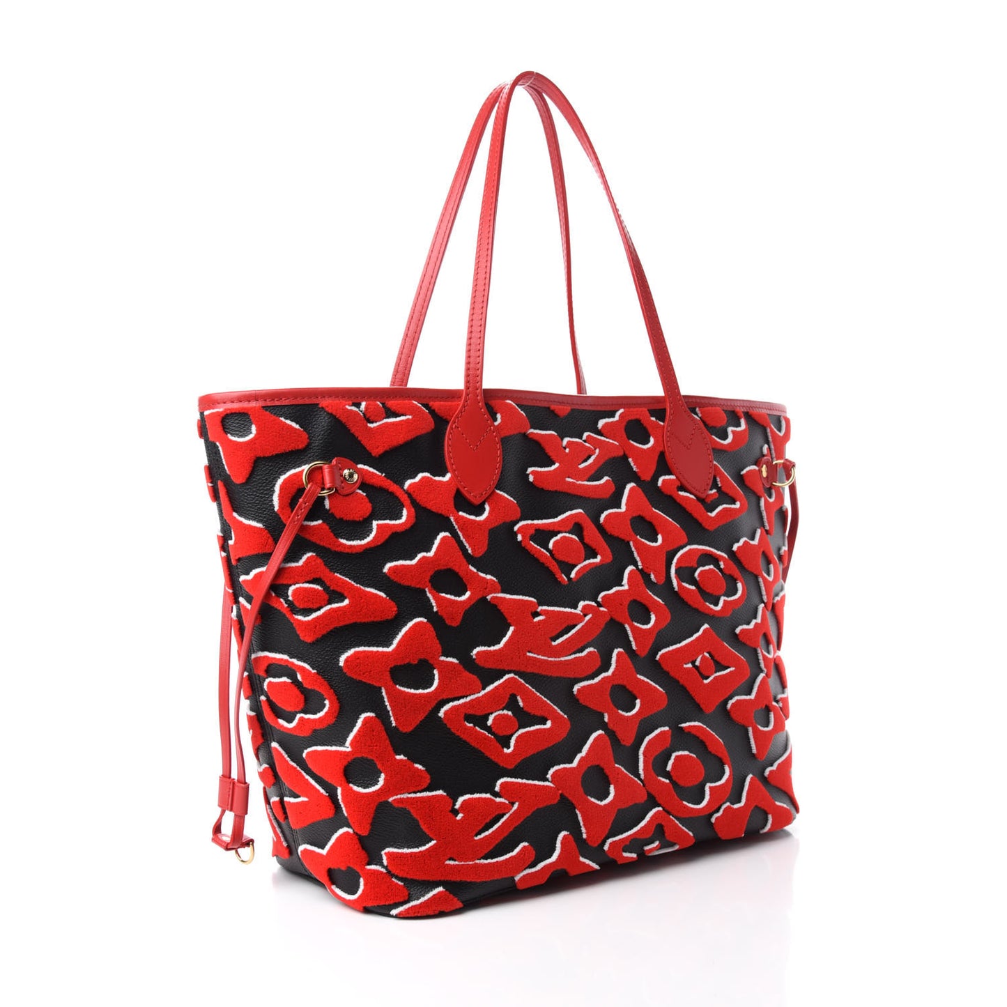 X UF Tufted Monogram Neverfull MM Black Red