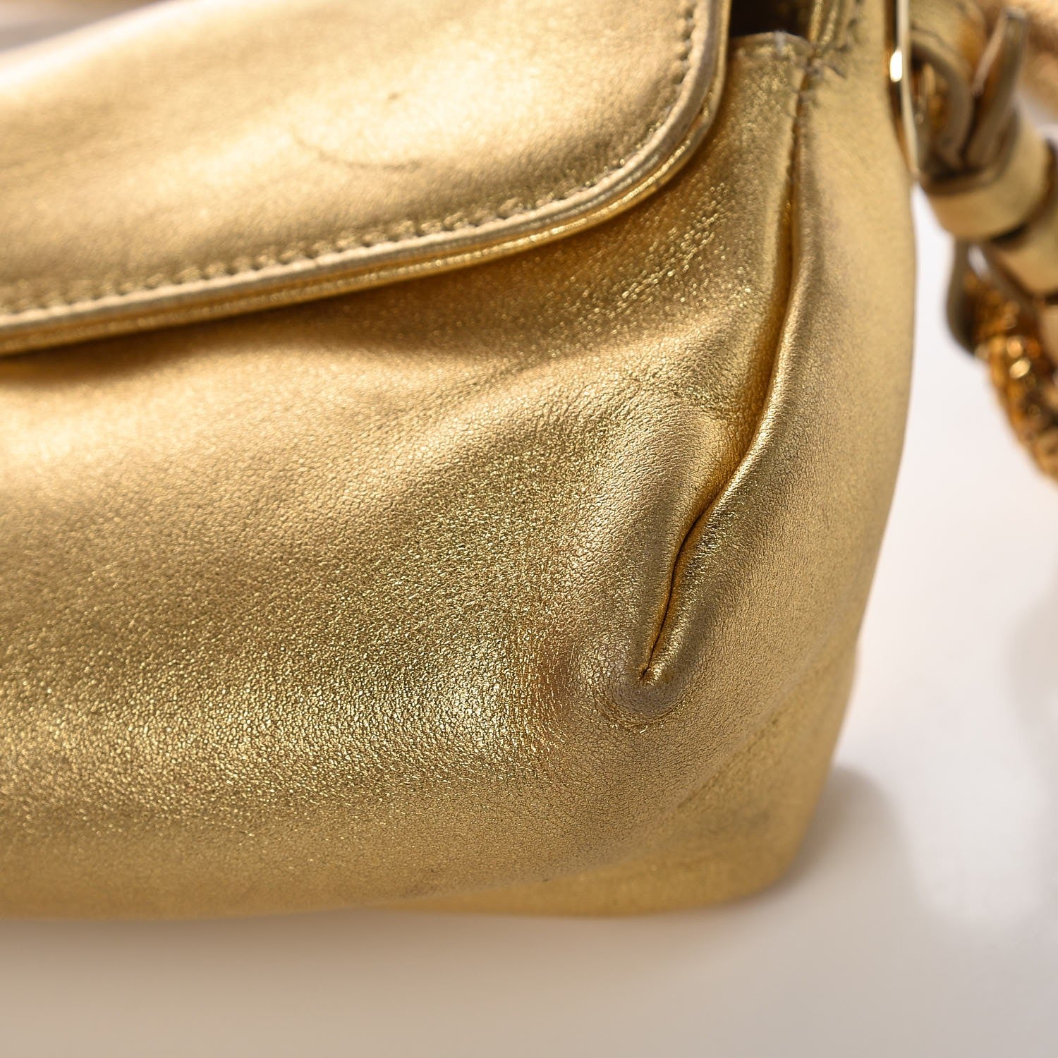 Jimmy Choo Metallic Lambskin Tulita Evening Bag Gold 11 of 15