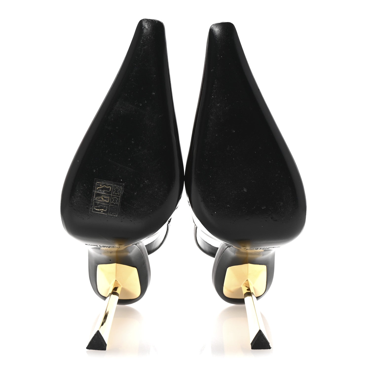 Saint Laurent Vernice Gloss Lee 110 Slingback Pumps 39 Marron Glace 6 of 10