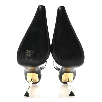 Saint Laurent Vernice Gloss Lee 110 Slingback Pumps 39 Marron Glace 6 of 10