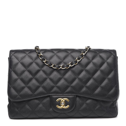 Chanel Caviar Quilted Jumbo Single Flap Black 1 of 16