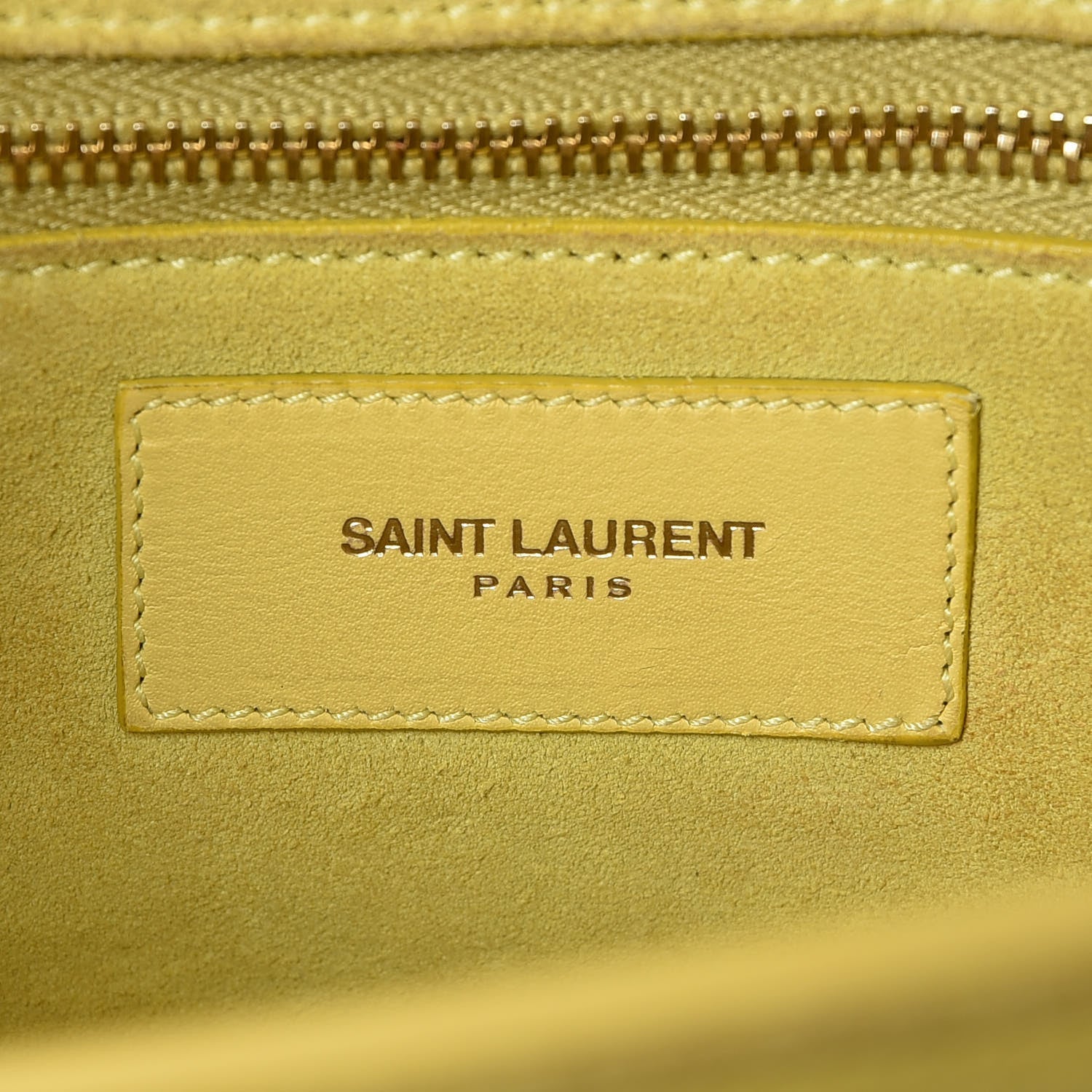 Saint Laurent Calfskin Classic Y Satchel Yellow 6 of 11