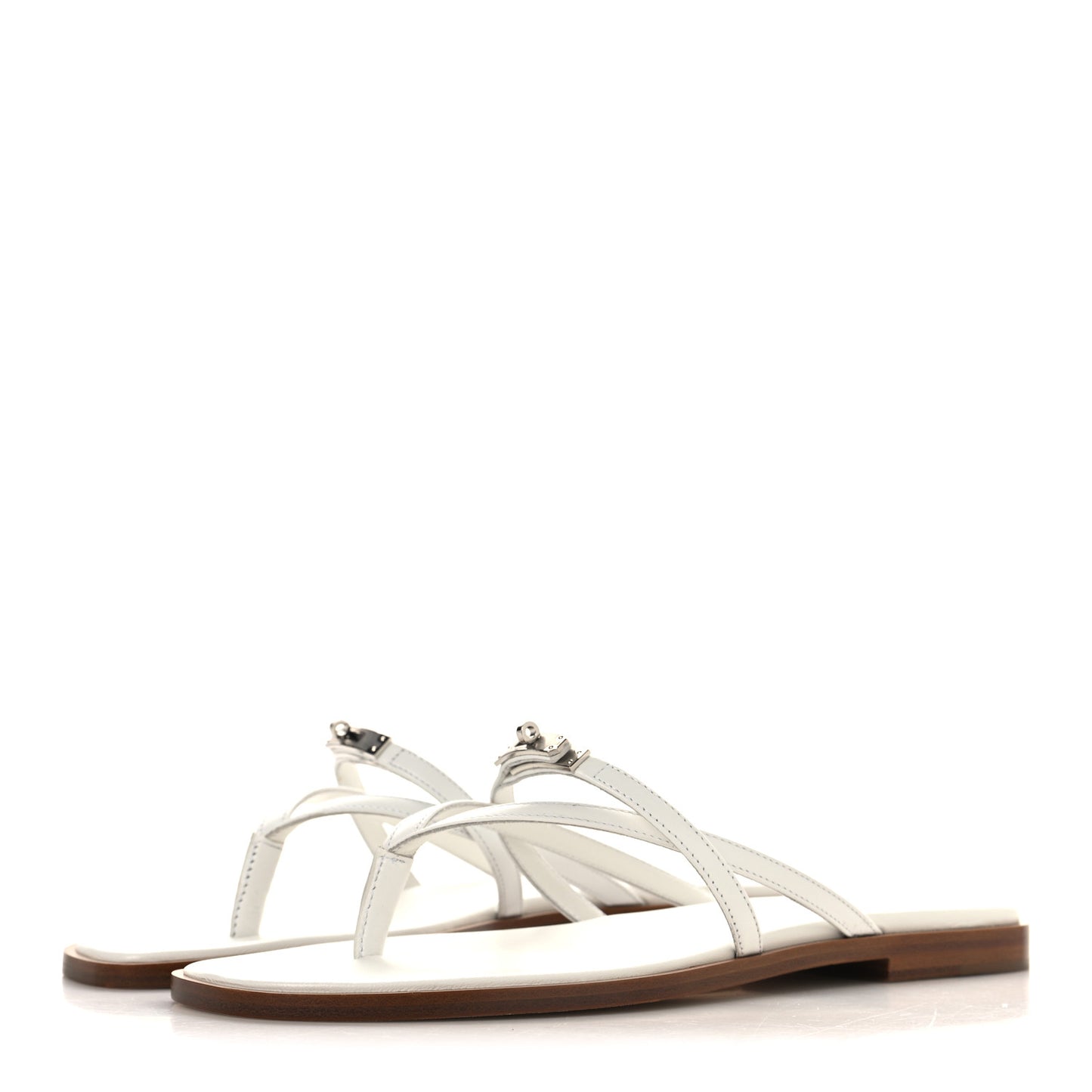 Calfskin Miss Sandals 37.5 White