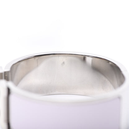 Hermes Enamel Wide Clic Clac H Bracelet PM Rose Nymph White 6 of 7