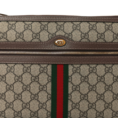 Gucci GG Supreme Monogram Large Ophidia Pouch Clutch Brown 8 of 9