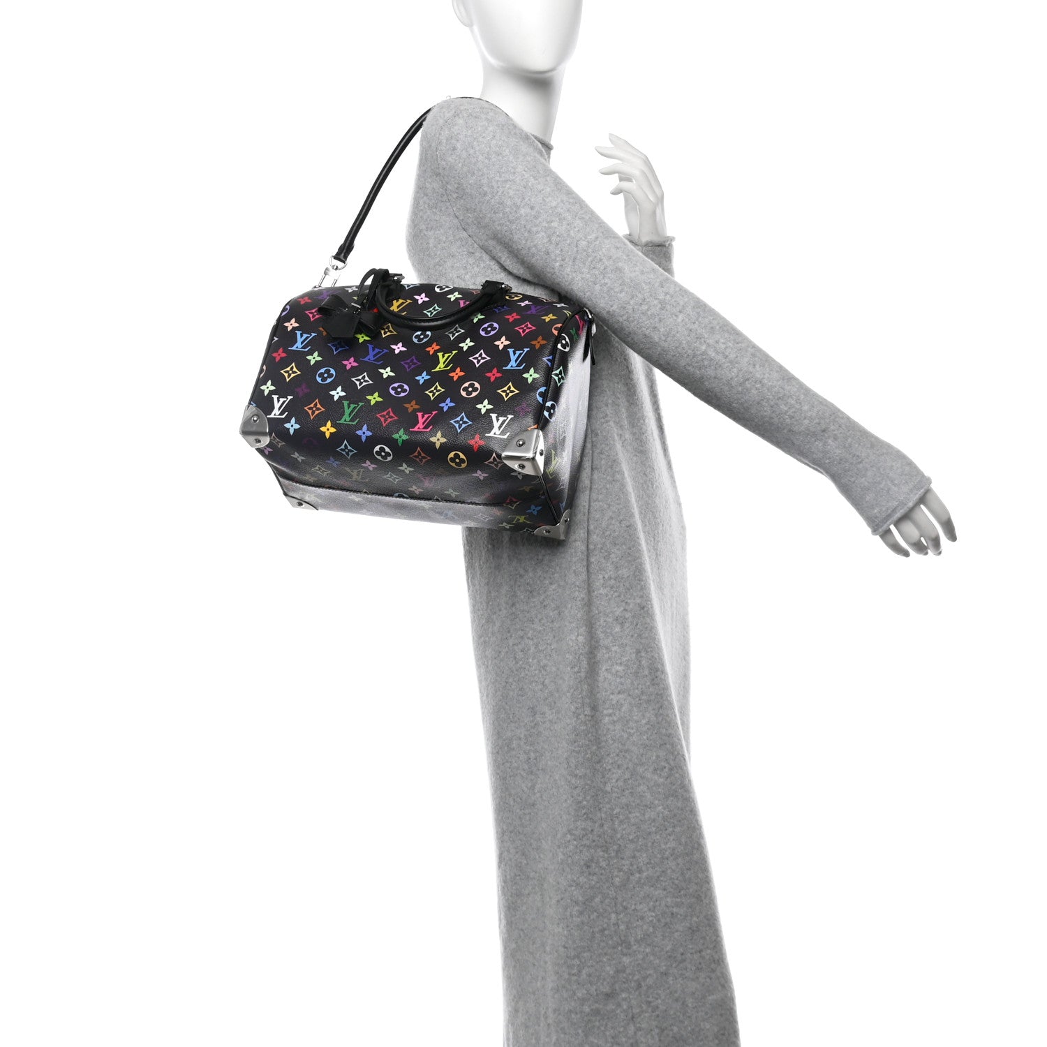 Louis Vuitton LV X TM Monogram Multicolor Speedy Soft 30 Black 2 of 10