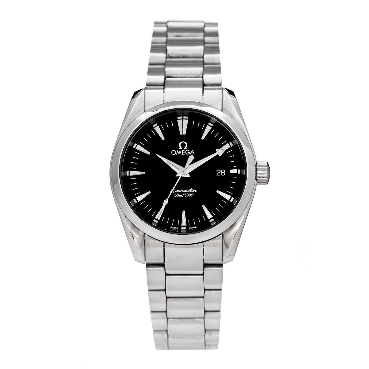 Stainless Steel 36mm Seamaster Aqua Terra Quartz Watch Black 2518.50