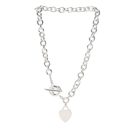Tiffany Sterling Silver Heart Tag Toggle Necklace 3 of 4