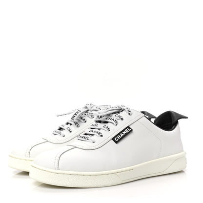 Chanel Calfskin CC Womens Sneakers 37 White 4 of 10