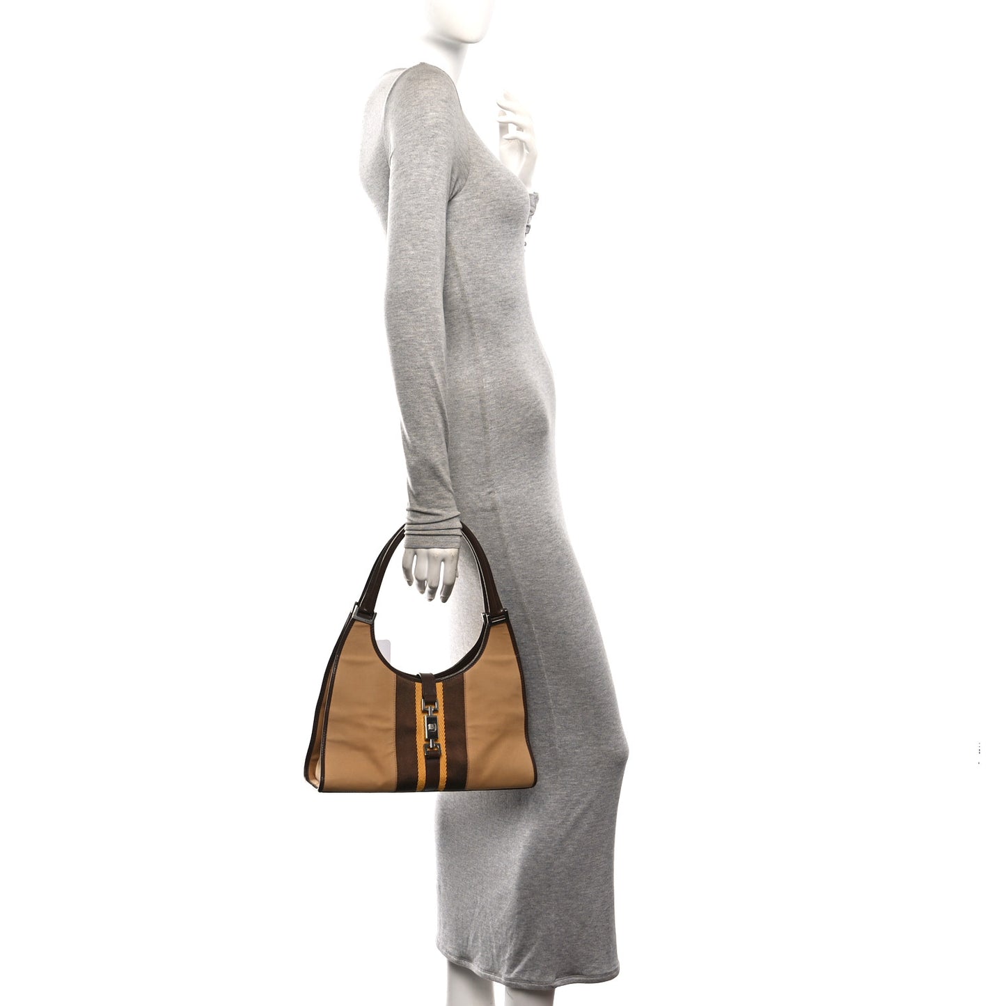 Canvas Web Small Jackie O Hobo Brown
