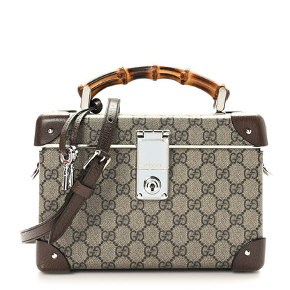 Gucci GG Supreme Monogram Globe-Trotter Beauty Case Brown 1 of 9