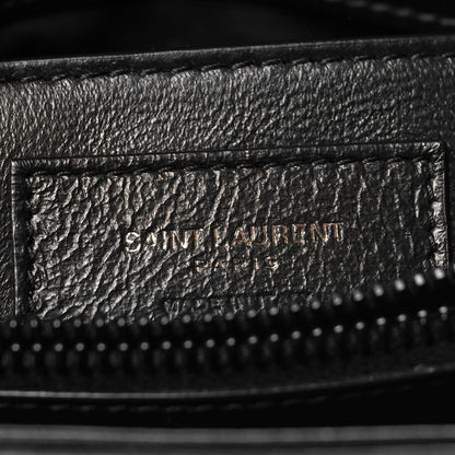 Saint Laurent Calfskin Y Quilted Monogram Monochrome Small Loulou Chain Satchel Black 6 of 10