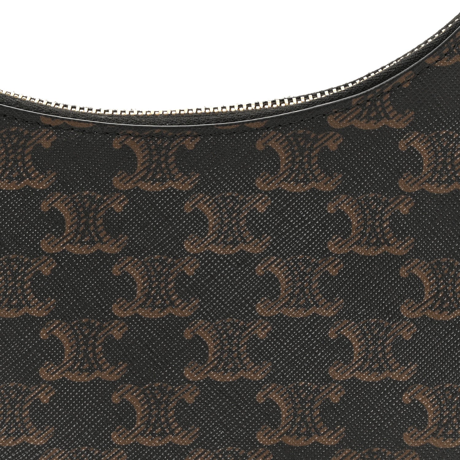 Celine Triomphe Canvas Calfskin Ava Shoulder Bag Tan 8 of 11