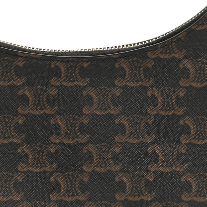 Celine Triomphe Canvas Calfskin Ava Shoulder Bag Tan 8 of 11