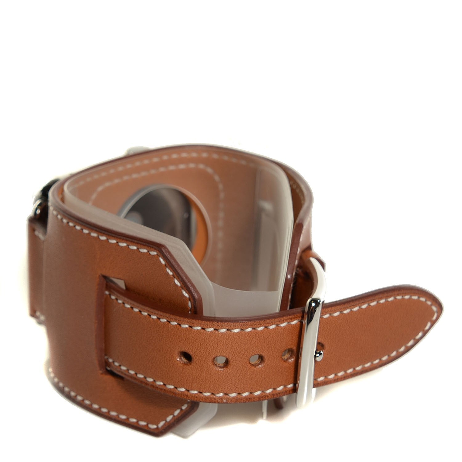 Hermes Barenia 42mm Apple Watch Cuff Fauve 4 of 8
