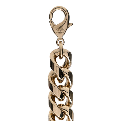 Chanel Metal Crystal Bead Chain Link CC Choker Necklace Gold 4 of 4
