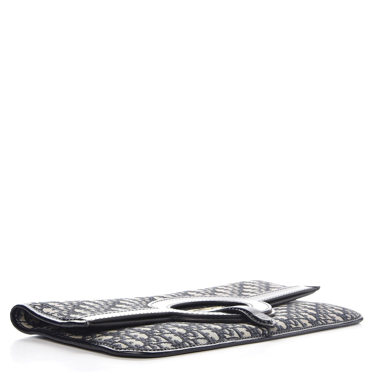 Oblique Fold Over Clutch Blue