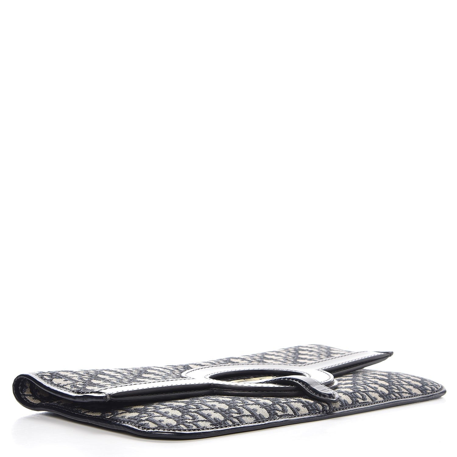 Christian Dior Oblique Fold Over Clutch Blue 6 of 8