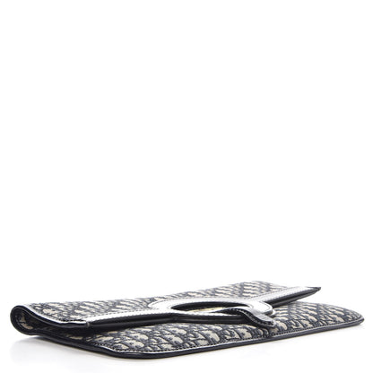 Christian Dior Oblique Fold Over Clutch Blue 6 of 8