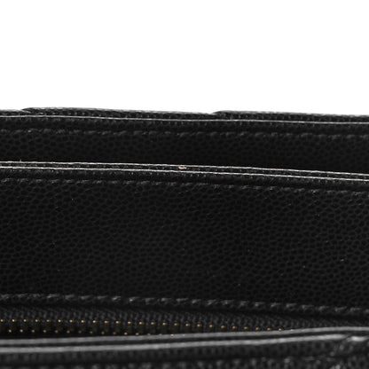 Saint Laurent Grain De Poudre Matelasse Chevron Medium Tribeca Shopping Bag Black 10 of 10