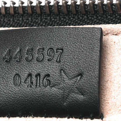 Gucci Calfskin GucciGhost Life is Gucci Zip Pouch Black 7 of 12