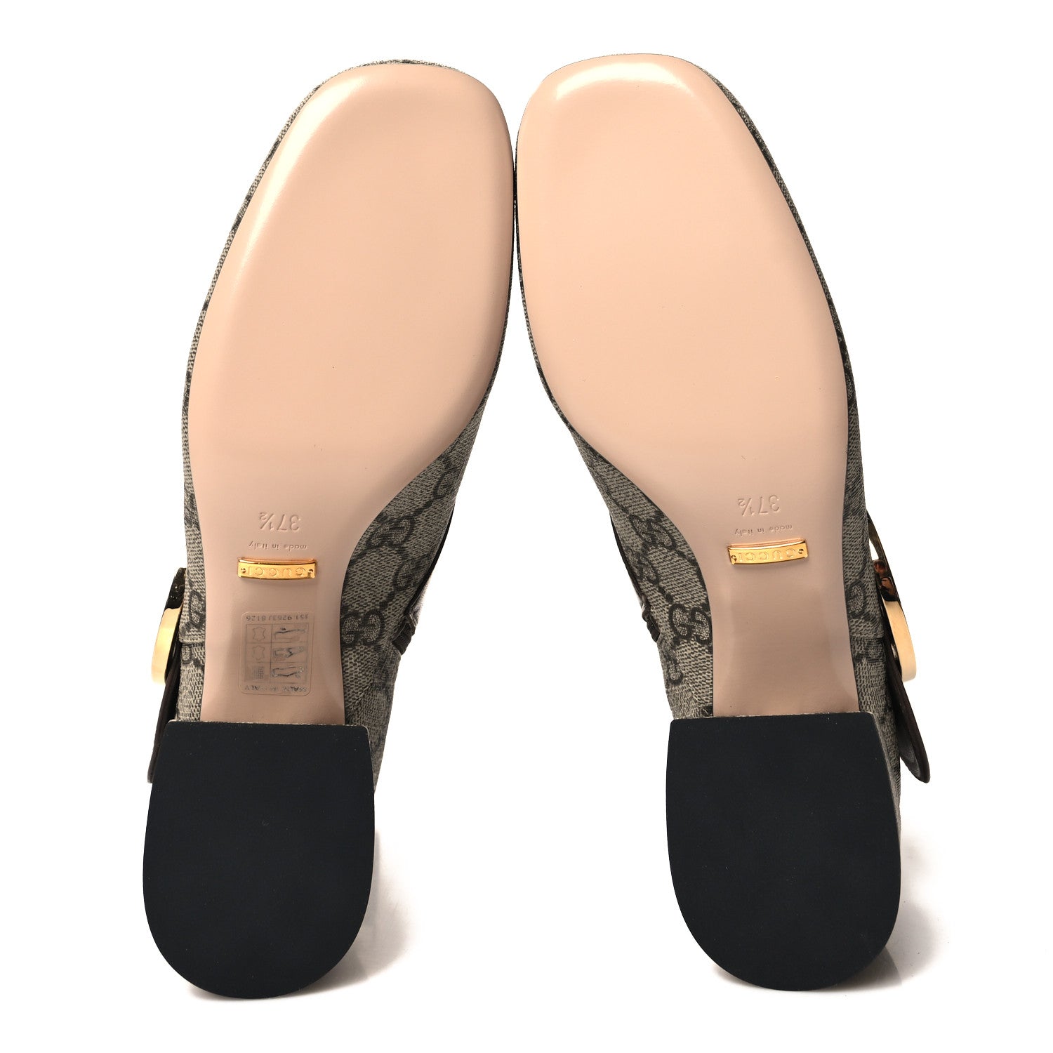 Gucci GG Supreme Monogram Malaga Kid Blondie 55mm Ankle Boots 37.5 Beige Ebony New Acero 5 of 9