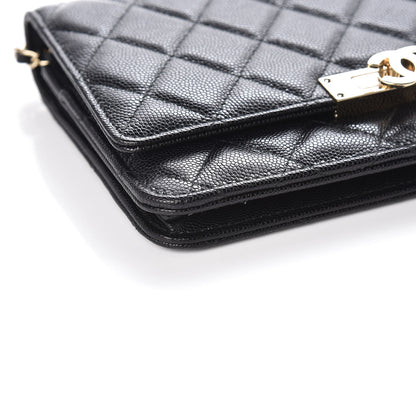 Chanel Caviar Quilted Golden Class Wallet On Chain WOC Black 5 of 11