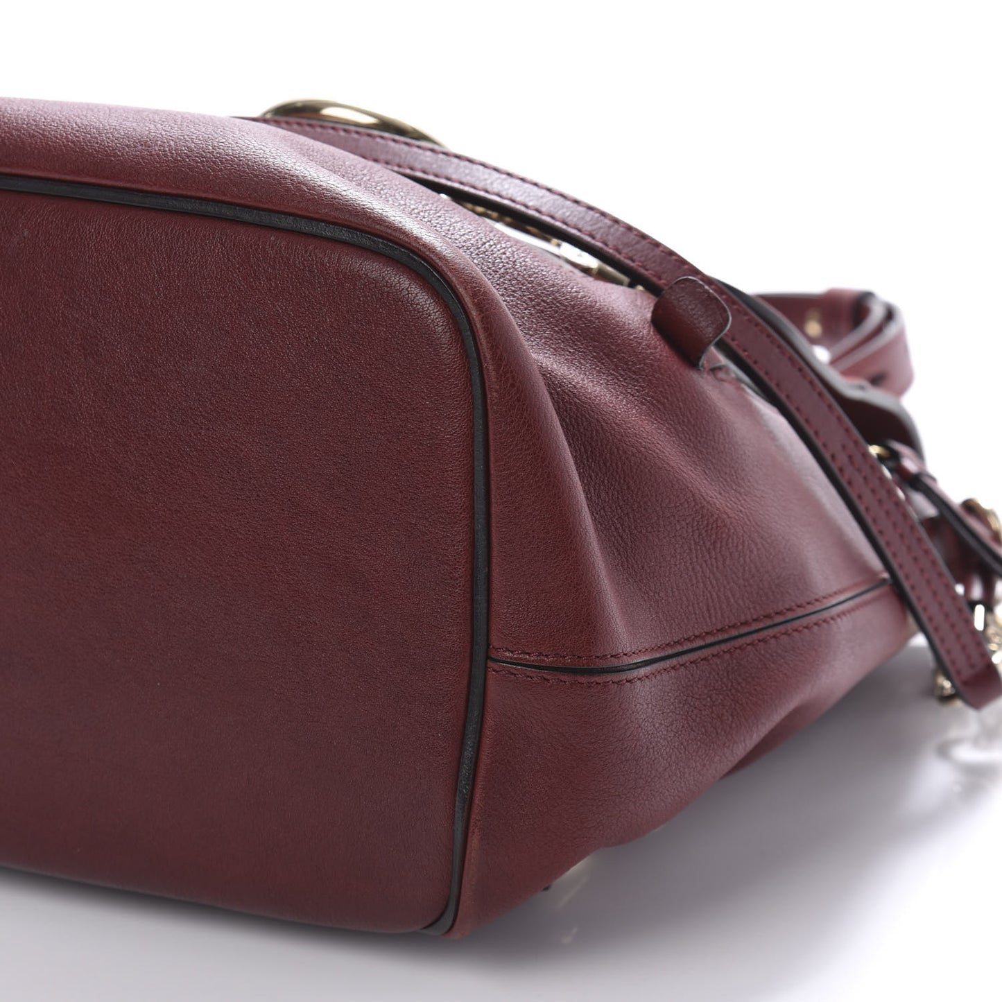Suede Calfskin Medium Faye Backpack Sienna Red
