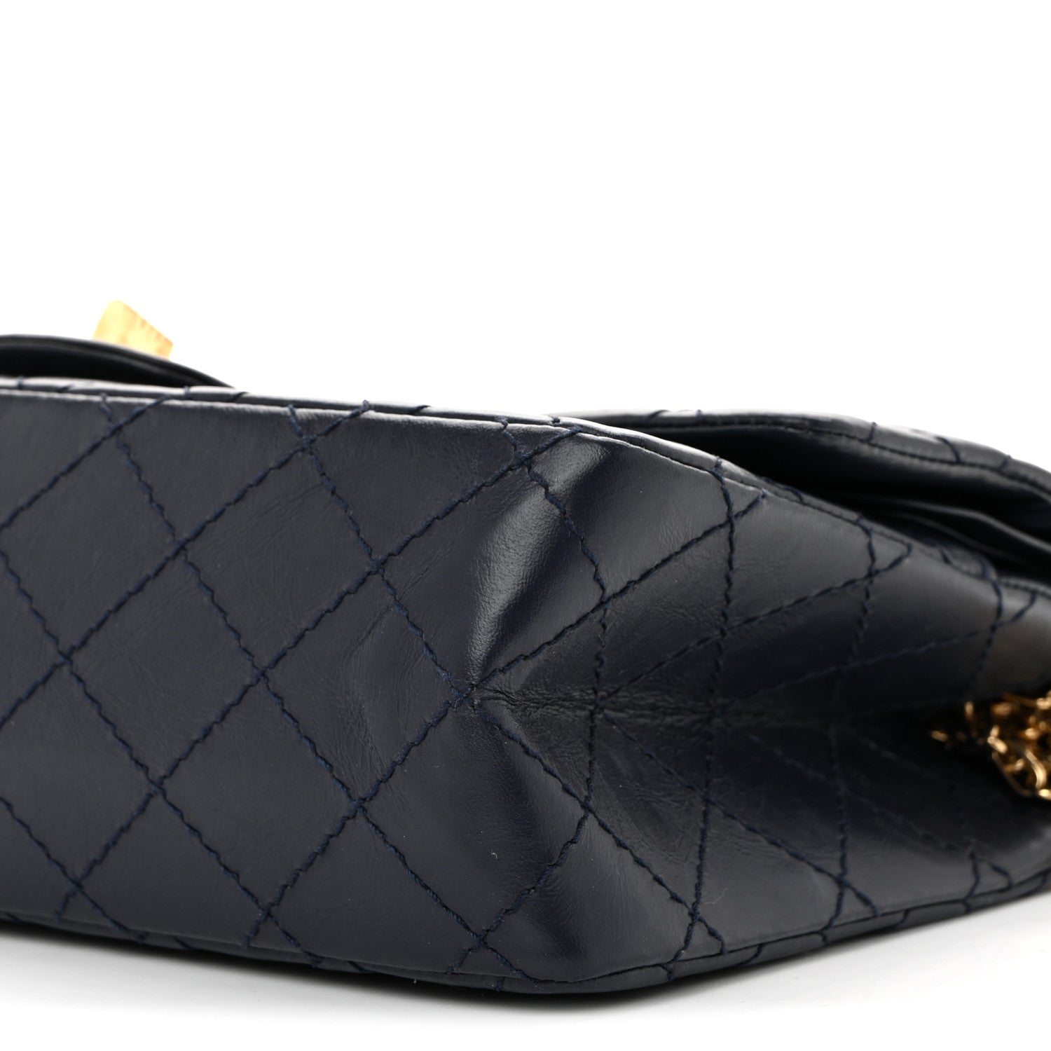 Chanel Aged Calfskin Quilted 2.55 Reissue 225 Flap Navy 10 of 14