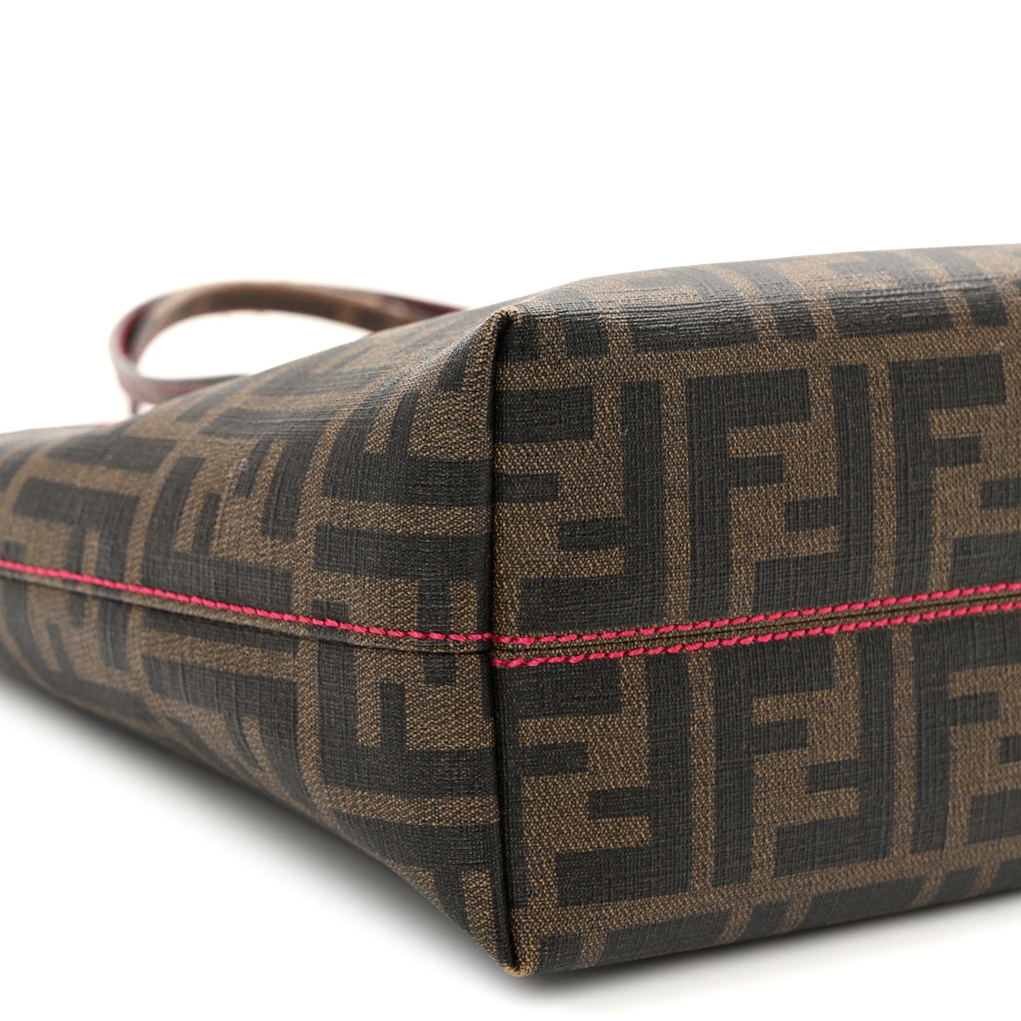 Zucca Spalmati Vitello FF Mini Roll Tote Tobacco Pink