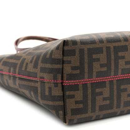 Fendi Zucca Spalmati Vitello FF Mini Roll Tote Tobacco Pink 8 of 10