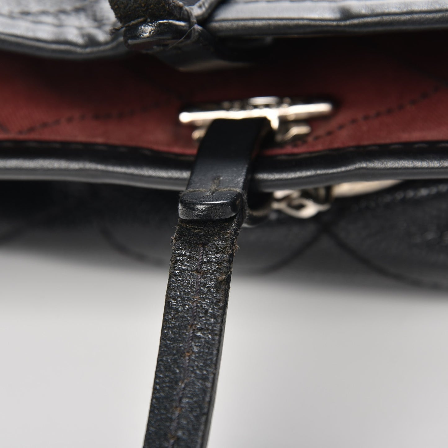 Grained Calfskin Shopping Fever Tote Black