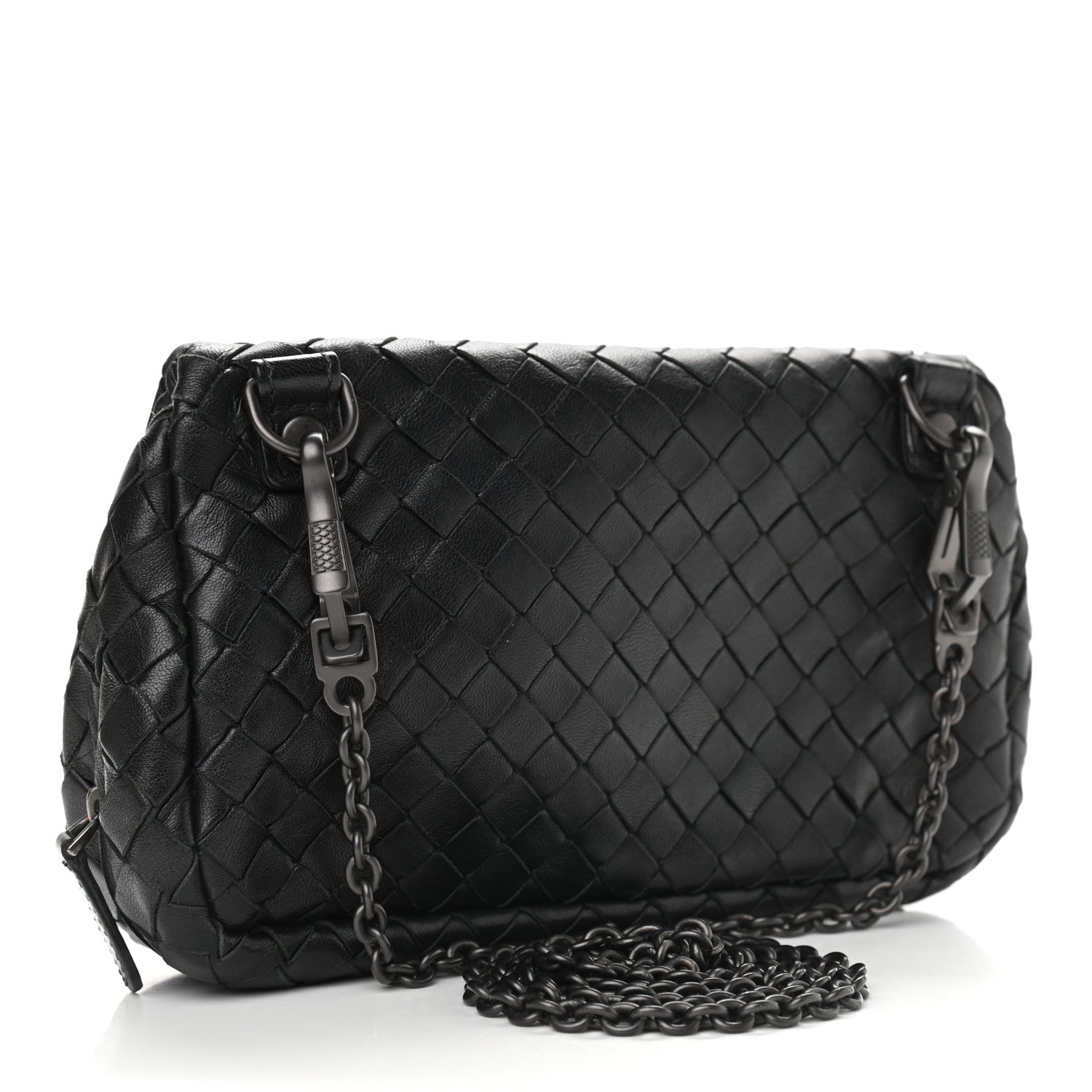 Bottega Veneta Nappa Intrecciato Small Chain Crossbody Black 3 of 11