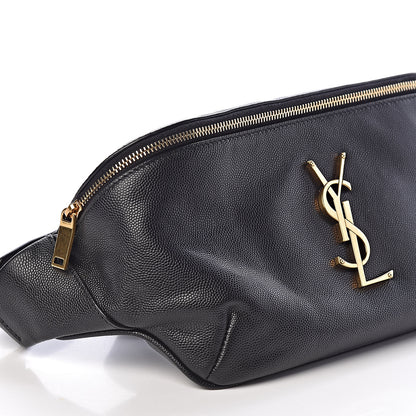 Saint Laurent Grain De Poudre Monogram Belt Bag Black 8 of 9