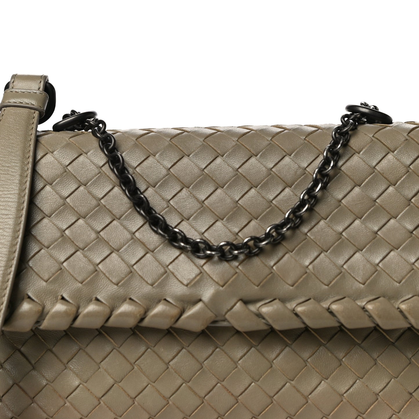 Nappa Intrecciato Baby Olimpia Shoulder Bag Mink