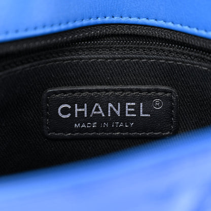 Chanel Patent Quilted Small Coco Shine Flap Blue 6 of 10