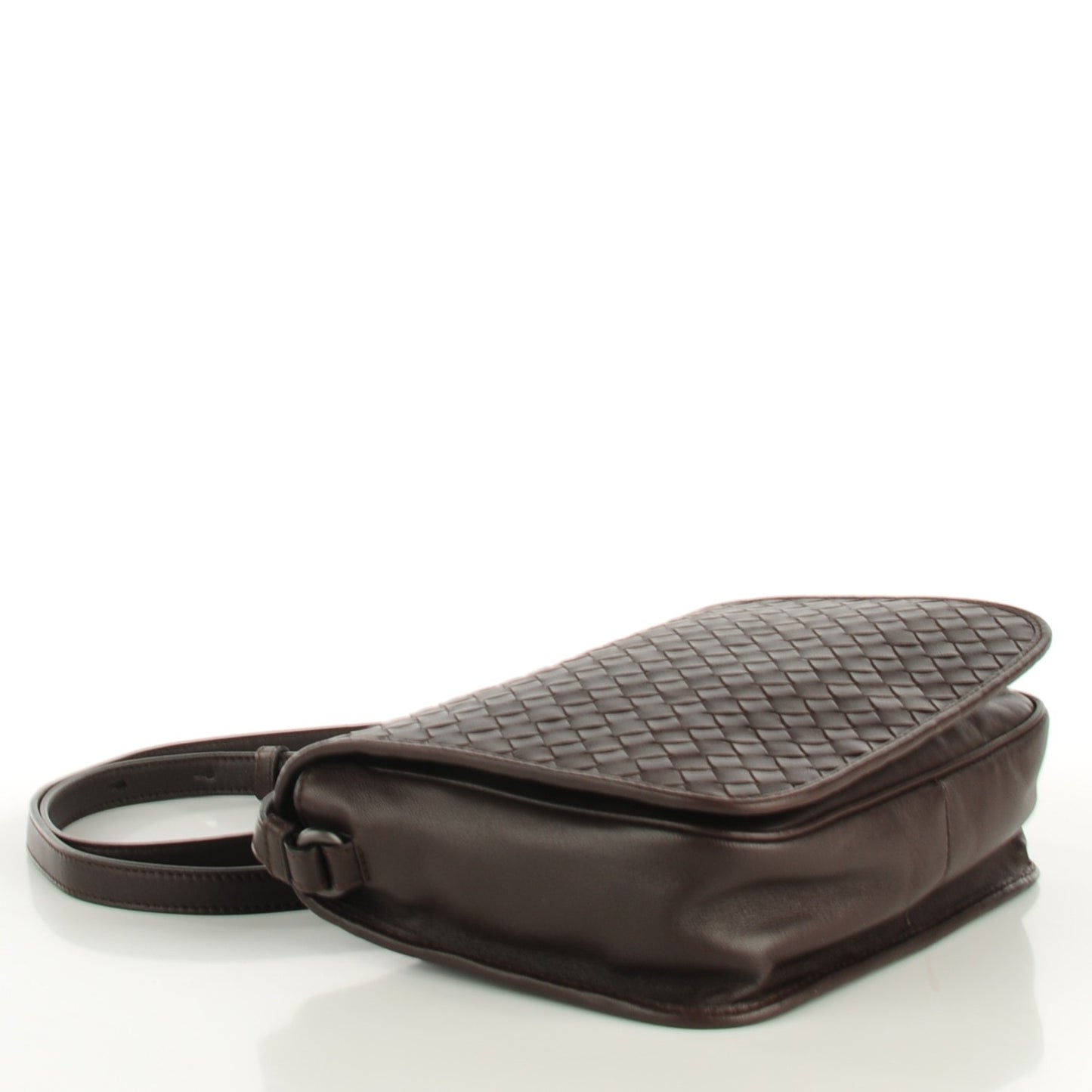 Nappa Intrecciato Messenger Bag Ebano