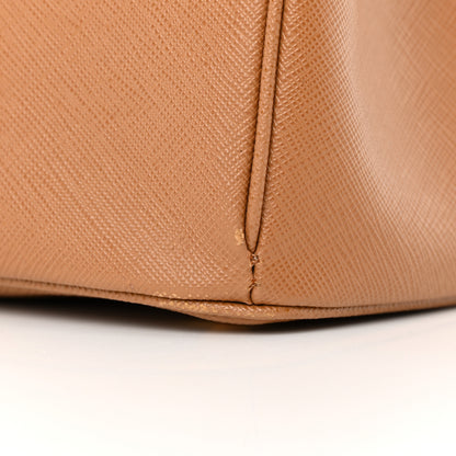 Prada Saffiano Lux Extra Large Galleria Double Zip Tote Caramel 16 of 19