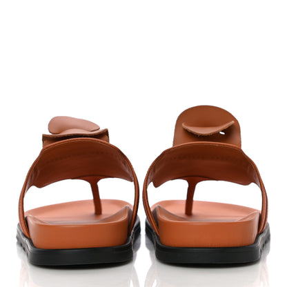 Hermes Calfskin Womens Empire Sandals 39 Marron Glaise 6 of 12