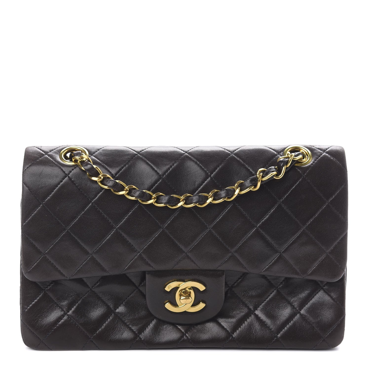 Chanel Lambskin Quilted Small Double Flap Black 1 of 11