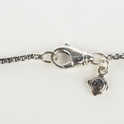 David Yurman Sterling silver Pave Diamond 10-12mm Starburst Station Necklace 3 of 4