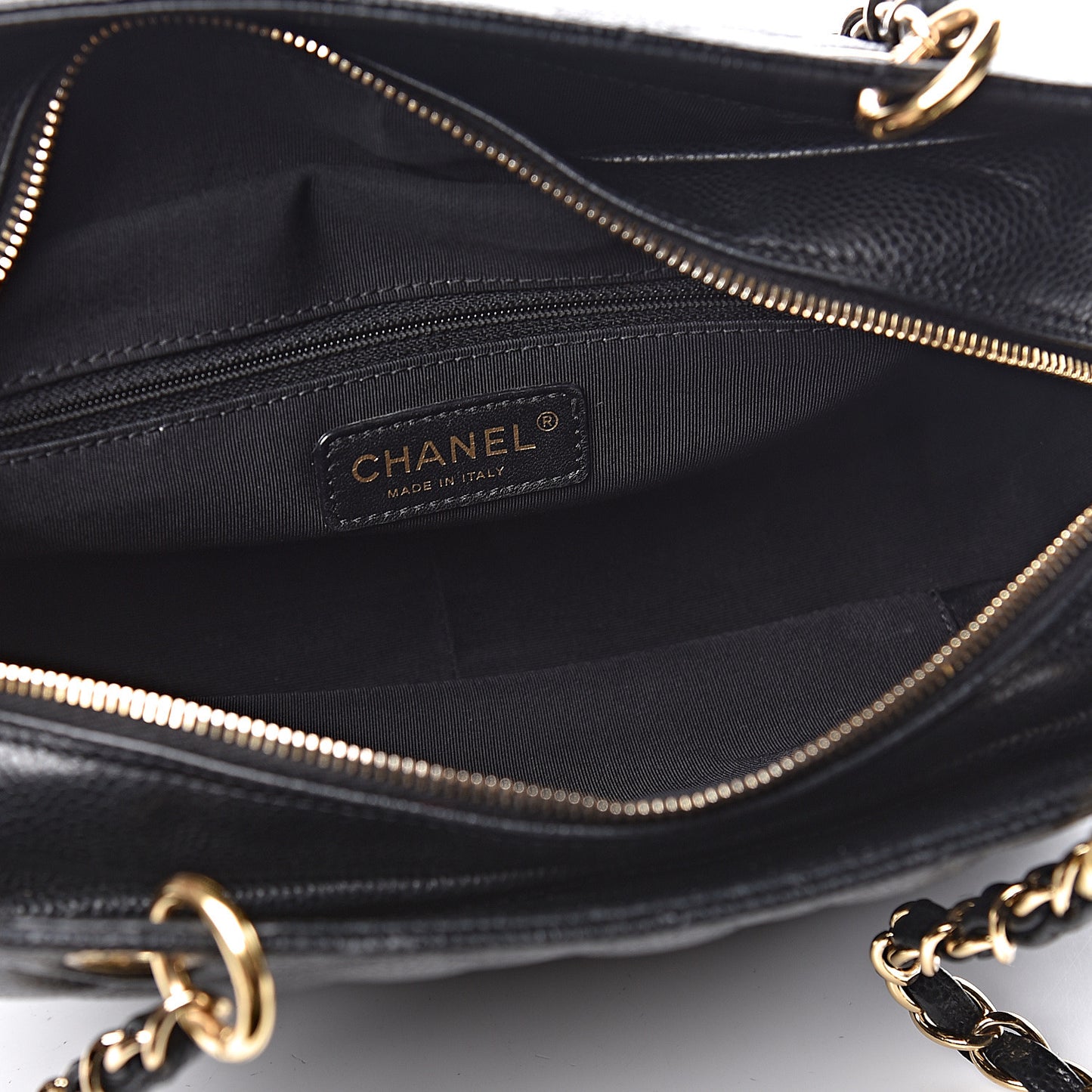 Caviar Quilted Petit Timeless Tote PTT Black